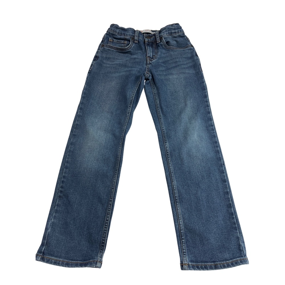Levis 514 Boys‎ Straight Leg Performance Jeans Medium Wash Blue Size 8 Reg D22